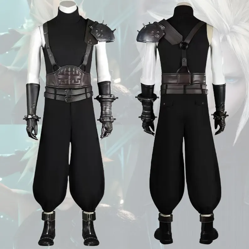 Final Fantasy VII Rebirth丨Cloud Strife Cosplay Full Set Costume Halloween Outfit